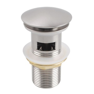 Brushed Nickel Pop Up Waste Overflow