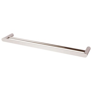 RUSHY - 800mm Brushed Nickel Double Towel Rail