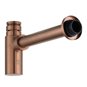 Round Brushed Copper Bottle Trap G1 1/2"