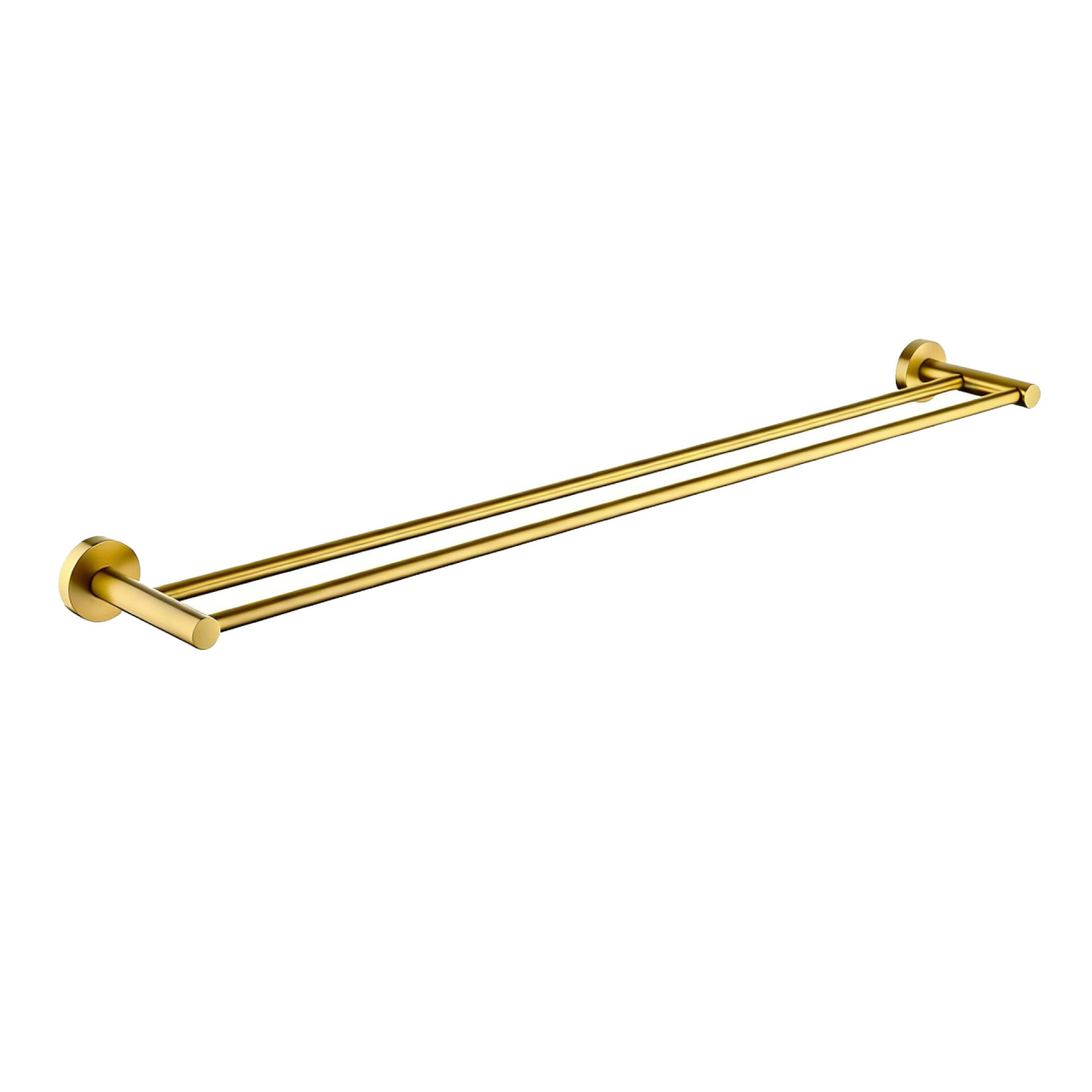 LUCID PIN - Brused Brass Cuttable Double Towel Rail