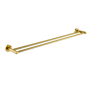 LUCID PIN - Brused Brass Cuttable Double Towel Rail