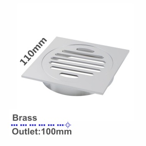 110x110mm Chrome Floor Drain