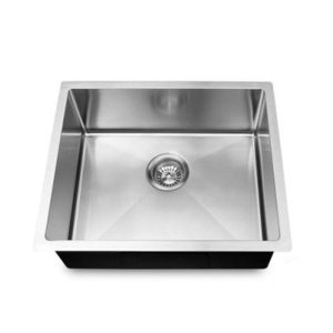 440x440x205mm Chrome Stainless Steel Single Bowl Kitchen Sink