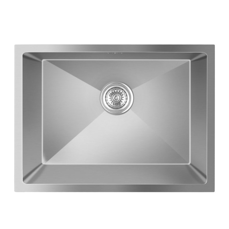 580x440x230mm Chrome Stainless Steel Single Bowl Kitchen Sink