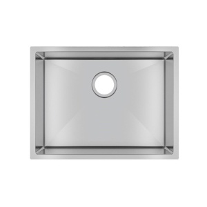 Round Corner Chrome Stainless Steel Handmade Single Bowl Kitchen Sink 600*450*300mm