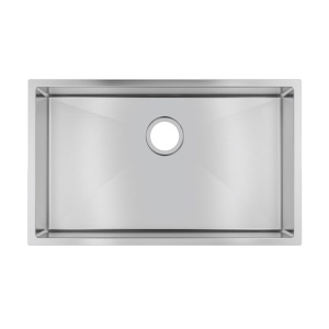Round Corner Chrome Stainless Steel Handmade Single Bowl Kitchen Sink 762*457*254mm