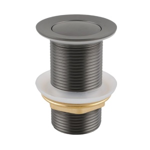 Gunmetal Pop Up Waste No Overflow
