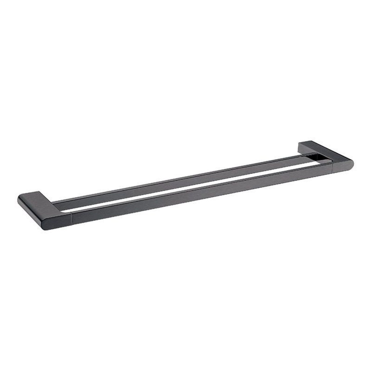 VOG - 800mm Gunmetal Double Towel Rail
