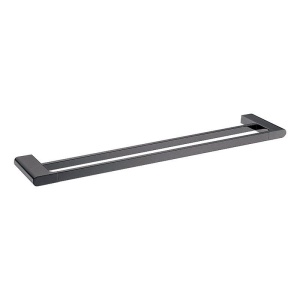 VOG - 800mm Gunmetal Double Towel Rail