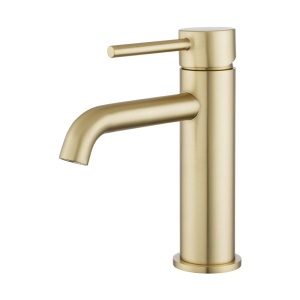 LUCID PIN - Light Brushed Brass Basin Mixer