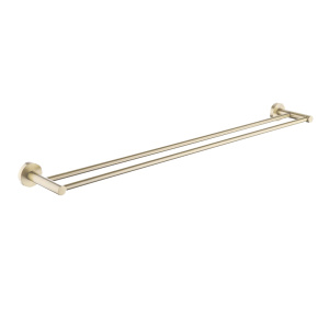 LUCID PIN - Light Brused Brass Cuttable Double Towel Rail