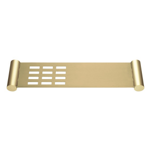 LUCID PIN Series Light Brushed Brass Stainless Steel Towel Shelf