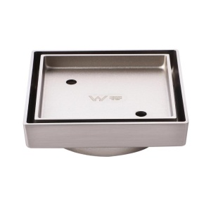 115x115x35mm Brushed Nickel Tile Insert Drain
