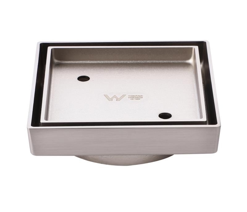 115x115x35mm Brushed Nickel Tile Insert Drain