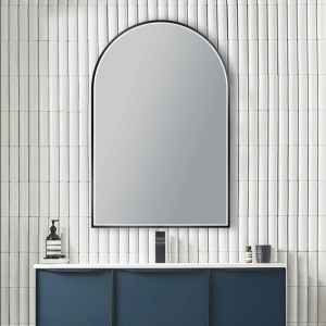 600x900mm Matte Black Framed LED Mirror