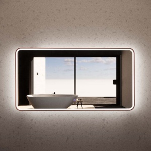 1500*800mm Brushed Copper Framed Rectangle LED Mirror