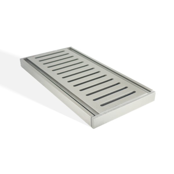 100x100x14mm Brushed Nickel Ezy Flow Floor Grate