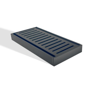 100x100x21mm Brushed Black Ezy Flow Floor Grate