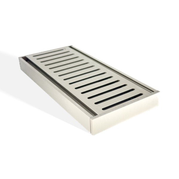 100x100x21mm Brushed Nickel Ezy Flow Floor Grate