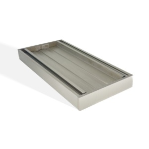 100x100x21mm Brushed Nickel Ezy Flow Tile Insert Grate