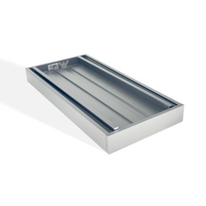 100x100x21mm Brushed Silver Ezy Flow Tile Insert Grate