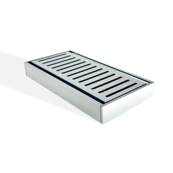 100x100x26mm Brushed Silver Ezy Flow Floor Grate