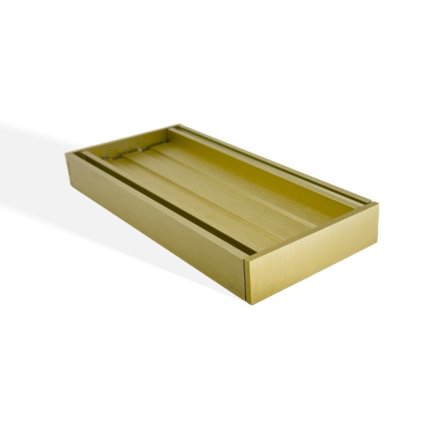 100x100x26mm Brushed Gold Ezy Flow Tile Insert Grate