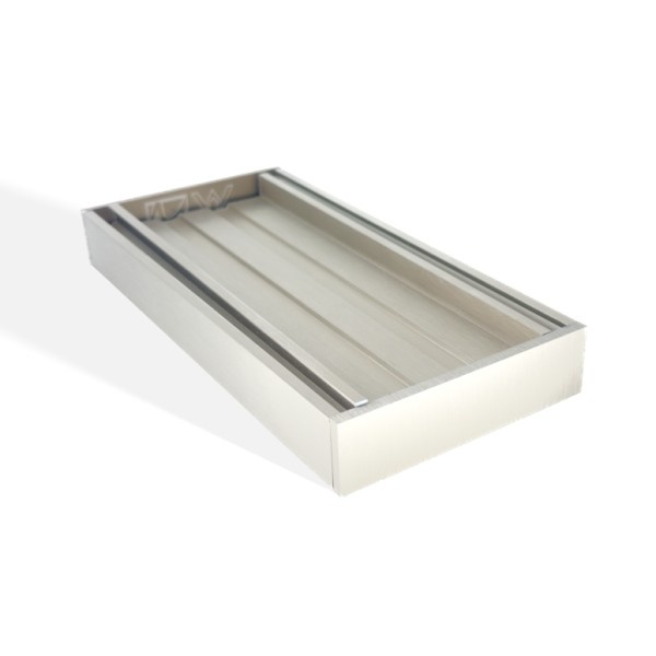 100x100x26mm Brushed Nickel Ezy Flow Tile Insert Grate