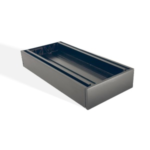100x100x35mm Brushed Black Ezy Flow Tile Insert Grate