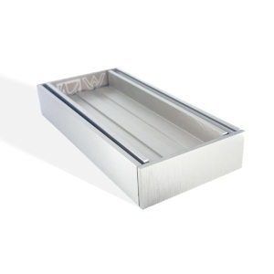 100x100x35mm Brushed Nickel Ezy Flow Tile Insert Grate