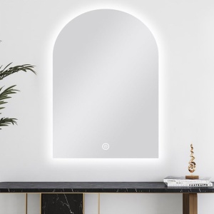 600*900mm Carysil Arch 3 Color Lighting Backlit LED Mirror Touch Sensor Switch Defogger Pad