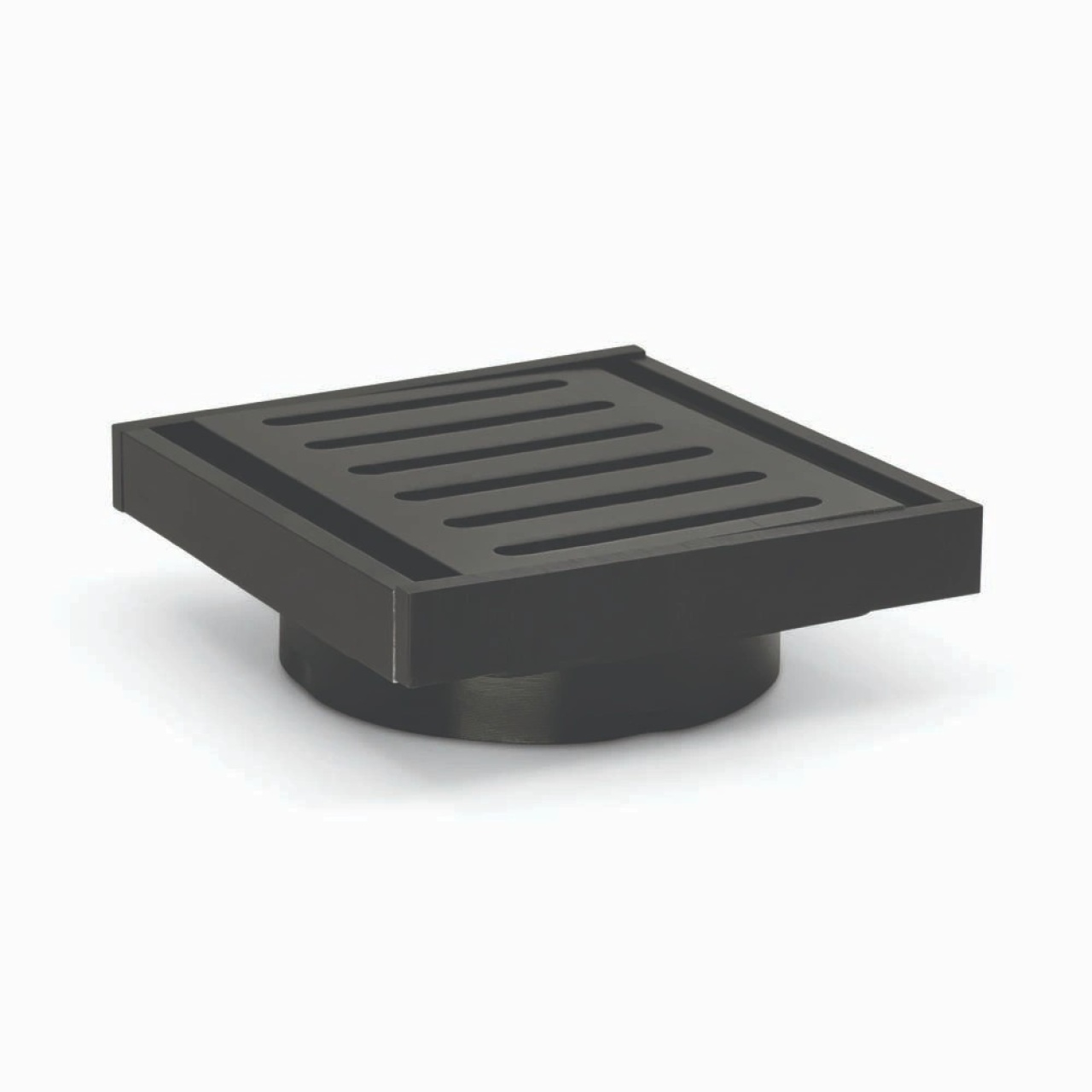 100*100*14mm Brushed Black Ezy Flow Guard Floor Waste