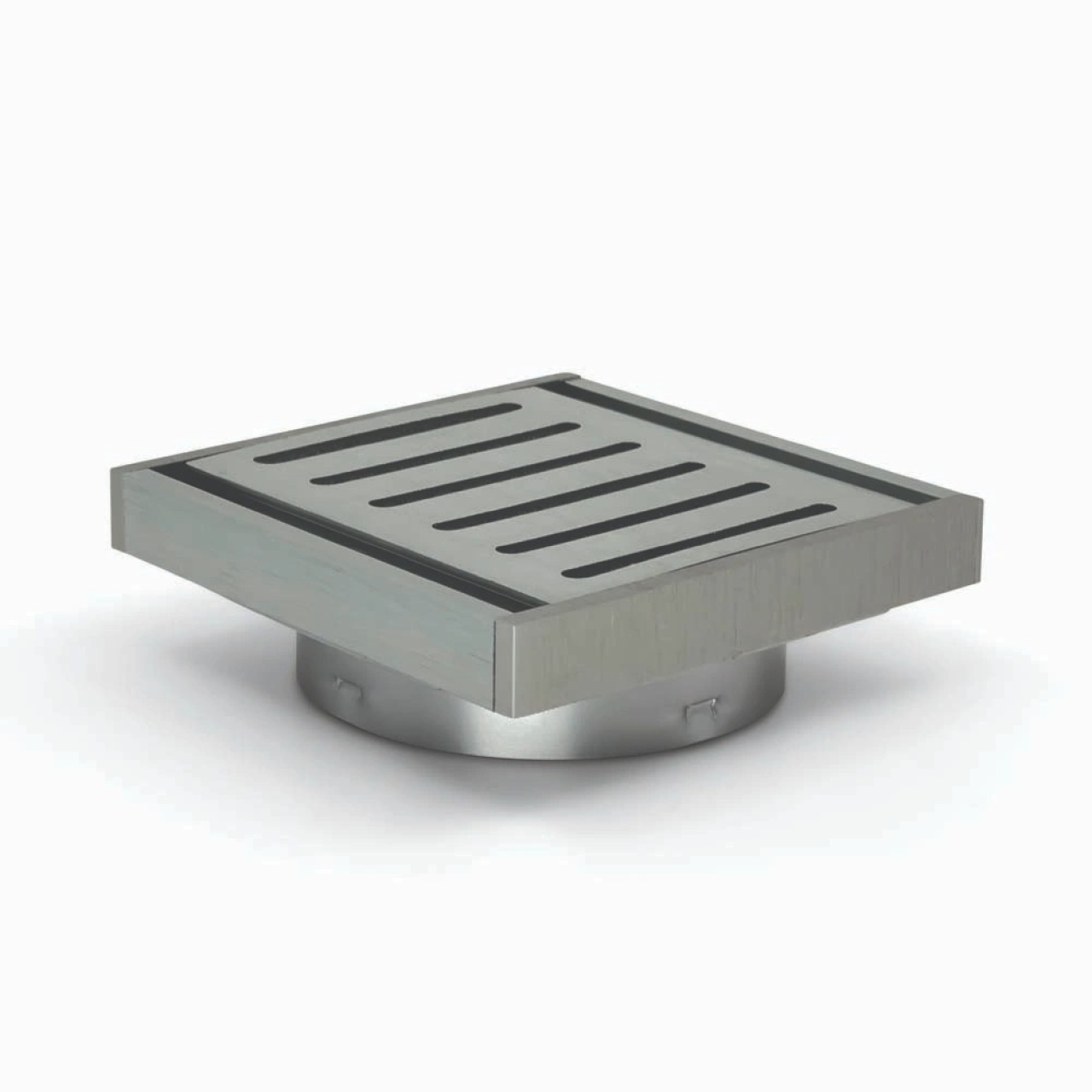 100*100*14mm Brushed Silver Ezy Flow Guard Floor Waste