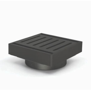 Muses Brushed Black Ezy Flow Floor Waste 100*100*21mm
