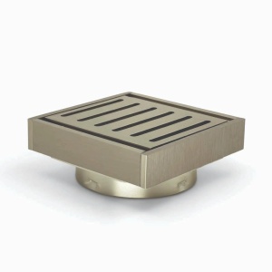 100*100*21mm Brushed Nickel Ezy Flow Guard Floor Waste