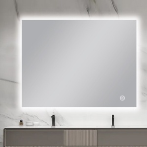 900*750mm Carysil Sharpe Edged 3 Color Lighting Backlit LED Mirror Touch Sensor Switch Defogger Pad