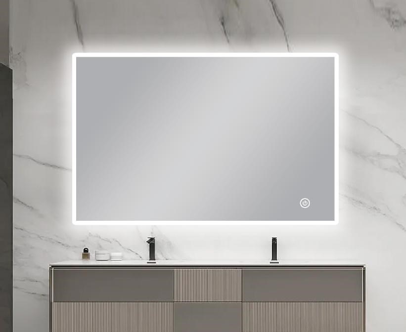 1200*800mm Carysil Sharpe Edged 3 Color Lighting Front Lit LED Mirror
