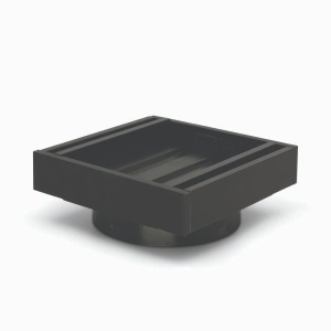 100*100*21mm Brushed Black Ezy Flow Guard Floor Waste Insert