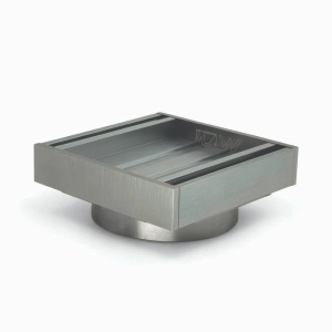 100*100*21mm Brushed Silver Ezy Flow Guard Floor Waste Insert