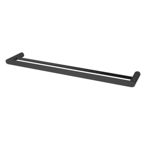 RUSHY - 600mm Black Double Towel Rail