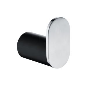 RUSHY - Black & Chrome Robe Hook