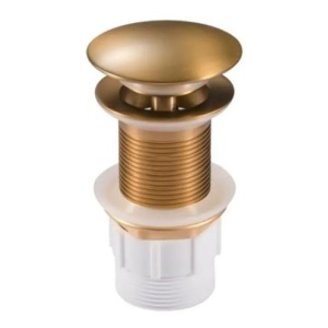 Brushed Brass Pop Up Waste No Overflow