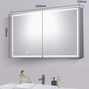 1200x720x139mm LED Shaving Cabinet
