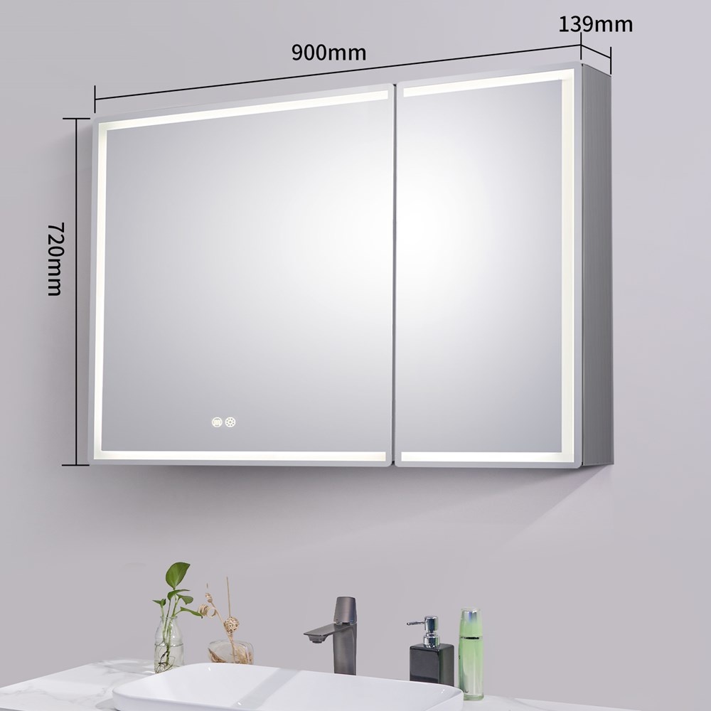 900x720x139mm LED Shaving Cabinet