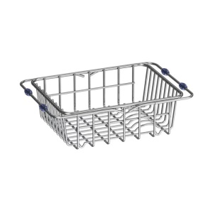 Flexible Stainless Steel Chrome PVD Coating Sink Basket/Dish Rack