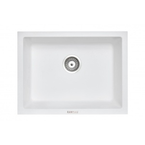 610x457mm White Carysil Granite Single Bowl Kitchen Sink