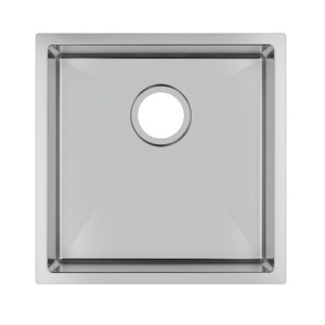 440x440x205mm Chrome Stainless Steel Single Bowl Kitchen Sink