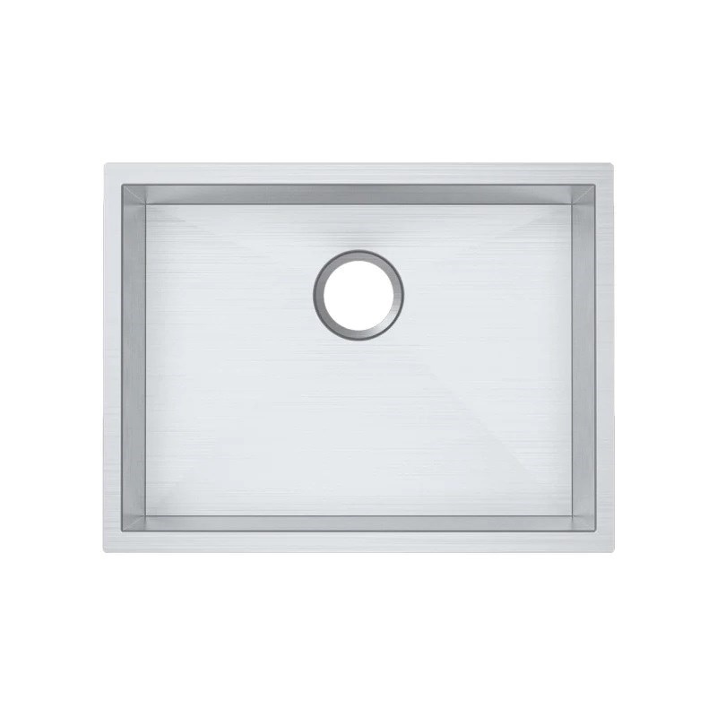586x450x230mm Chrome Stainless Steel Single Bowl Kitchen Sink