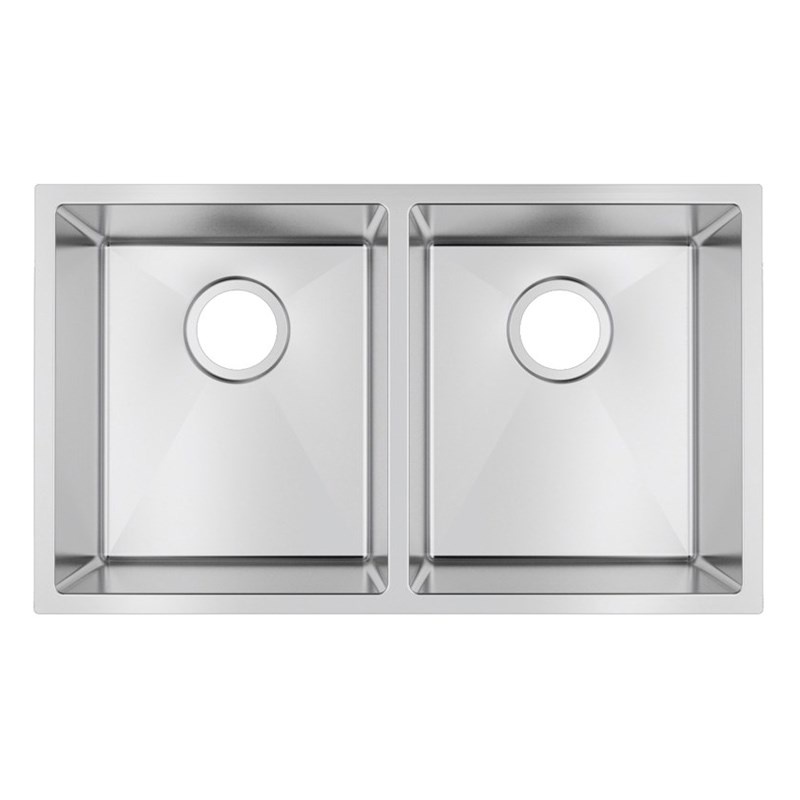 740x440x200mm Chrome Stainless Steel Double Bowl Kitchen Sink